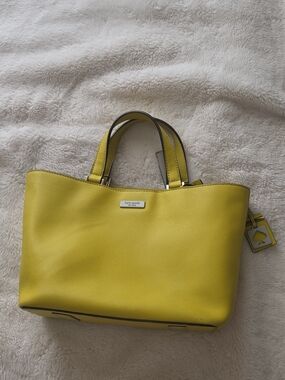 kate spade New York Yellow Leather Tote Bag